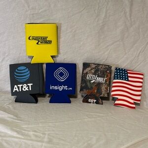 can drink or bottle holder koozies assorted total of 5